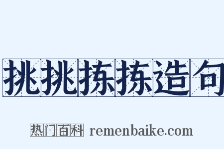 挑挑拣拣造句是什么意思的图片